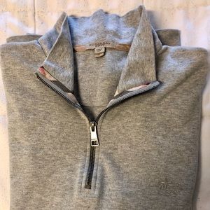 Burberry Men’s Sweater - PULLOVER, Half Zip 1/2 XL
